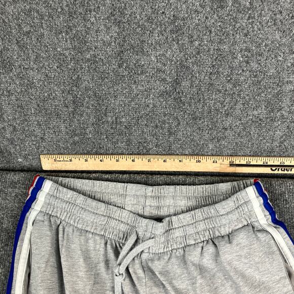 Adidas Track Pants Mens L Gray Joggers 3-Stripes Logo Drawstring Cuffed Athletic - Picture 5 of 11
